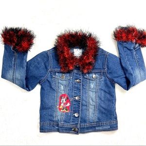 baby girl jean jacket with fur